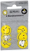 Artykuły biurowe - Herlitz  Spinacze SmileyWorld Fancy 6szt - miniaturka - grafika 1