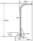 Uchwyty i mocowania do anten satelitarnych - Uchwyt ścienny gięty 660 wzmacniany 76-897# - miniaturka - grafika 1