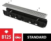 Syfony - Alca PLAST Alcaplast Odwodnienie zewnętrzne 100 mm z obramowaniem z tworzywa ruszt ocynkowany B125) AVZ102-R103 ! - miniaturka - grafika 1