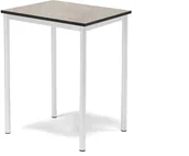 Meble do szkół i przedszkoli - AJ Produkty Stół SONITUS, 700x600x900 mm, linoleum jasnoszary, biały - miniaturka - grafika 1