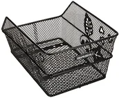 Koszyki rowerowe - Basil Cento Flower S kosz rowerowy, czarny 160898 - miniaturka - grafika 1