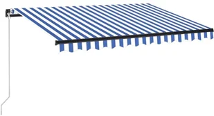 VidaXL Lumarko Ręcznie zwijana markiza z LED, 350 x 250 cm, niebiesko-biała! 3069081 VidaXL - Markizy - miniaturka - grafika 2