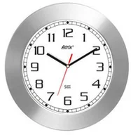 Zegary - Atrix Kwarcowy zegar aluminiowy wide Super Cichy /30cm AL2412SS - miniaturka - grafika 1