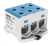 Kostki, złączki, wtyczki - Geberit MOREK szynowa 25-150mm2 nieb. 6otwor AL/CU 1000V TH35 1P MAA3150B10 Morek 4351 MAA3150B10 - miniaturka - grafika 1