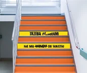 Pomoce naukowe - Naklejki na schody - Nie ma windy do sukcesu ES079 - miniaturka - grafika 1