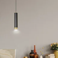 Lampy sufitowe - EULUNA Lampa wisząca Kumo długa czarna/złota 1-pkt. - miniaturka - grafika 1