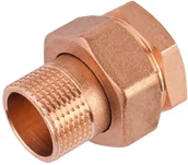 Łączniki, trójniki, kształtki - Invena Śrubunek prosty z o-ringiem mosiądz 3/4" - miniaturka - grafika 1