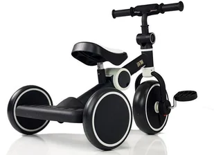 Import LEANToys Rower Na Pedały Biegowy Trójkołowy Czarno-Biały LT-7678-0 - Rowerki biegowe - miniaturka - grafika 3