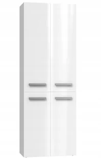 SZAFKA ŁAZIENKOWA REGAŁ SŁUPEK NEL DD 2K KOSZ 60CM BIEL POŁYSK NEL 2K DD BPOŁ KPL - Szafki łazienkowe - miniaturka - grafika 4