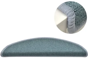 vidaXL Nakładki na schody, 15 szt., niebieskie, 65 x 24 x 4 cm - Dywany - miniaturka - grafika 4