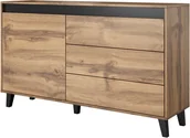 Komody - Komoda NORD 138cm dąb wotan/antracyt KOM NORD - miniaturka - grafika 1