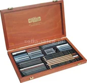 Pozostałe akcesoria dla plastyków - Koh-I-Noor Zestaw artystyczny w drewnianej kasecie - miniaturka - grafika 1