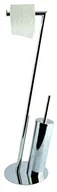 Akcesoria do wc - MSV Stand WC szczotka sedesowa o wyglądzie szczotka do WC  stal nierdzewna  srebrny MS3526 - miniaturka - grafika 1