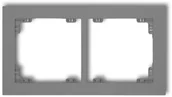 Klawisze i ramki - Karlik Deco szary mat ramka 2-krotna 27DR-2 27DR-2 - miniaturka - grafika 1
