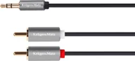 Kable - Kruger&Matz Kabel Kruger&amp;Matz Jack 3.5mm RCA Cinch x2 1.8m srebrny 5070 5070 - miniaturka - grafika 1