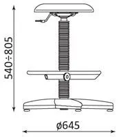 Fotel biurowy, krzesło biurowe Nowy Styl Krzesło Goliat PU Ring Base - Fotele i krzesła biurowe - miniaturka - grafika 2