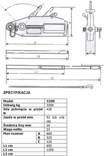 030 Przeciągarka linowa rukcug ręczna z lina udźwig 0,8 T długość liny 20m) 03076129 76129-uniw - Wciągarki 030 Przeciągarka linowa rukcug ręczna z lina udźwig 0,8 T długość liny 20m) 03076129 76129-uniw - Wciągarki - miniaturka - grafika 13