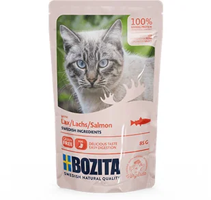 Bozita Kawałki w sosie z łososiem saszetka) 12x85g 42636-uniw - Mokra karma dla kotów - miniaturka - grafika 2