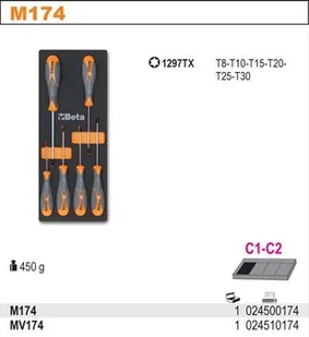 Beta WKŁAD PROFIL. NA ZESTAW NARZ. 2450/M174 2451/MV174 - Klucze i nasadki - miniaturka - grafika 2