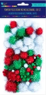 DP Craft Pompony poliestrowe metaliczne - Zabawki kreatywne - miniaturka - grafika 3