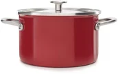 Garnki - KitchenAid Garnek emaliowany z pokrywką 3,7l czerwony KitchenAid cc003267-001 - miniaturka - grafika 1