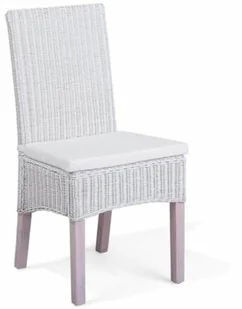 Beliani Zestaw 2 krzeseł rattanowych białe ANDES - Krzesła - miniaturka - grafika 3