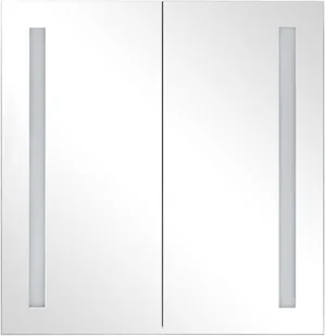 VidaXL Lumarko Szafka łazienkowa z lustrem i LED, 62x14x60 cm 325542 VidaXL - Szafki łazienkowe - miniaturka - grafika 4