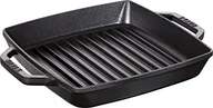 Patelnie - Staub 40511 patelnia do grillowania  783  0 prostokątny z dwoma uchwytami, 33 cm, żeliwo, czarny 40511-783-0 - miniaturka - grafika 1