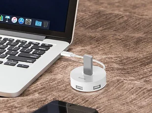 Baseus Hub USB Baseus CAHUB-G01 3x USB 2.0 1x USB 3.0 kolor czarny - Huby USB - miniaturka - grafika 7