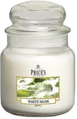 Świece - Price's Candles Prices Candles Świeca w szklanym słoju Białe piżmo 411 g - miniaturka - grafika 1