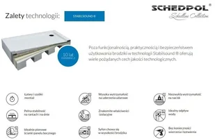 Schedpol Schedline Brodzik prostokątny kompaktowy Schedline CAMERON 140x70 3ST.C2P-70140 - Brodziki prysznicowe - miniaturka - grafika 4