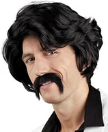 Dodatki do strojów karnawałowych - Boland - Peruka Chuck z wasami - miniaturka - grafika 1