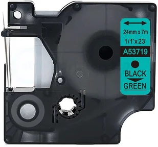 Dymo strefadrukarek.pl Taśma D1 53719 24mm x 7m zielona czarny nadruk - zamiennik | OSZCZĘDZAJ DO 80% - ZADZWOŃ! 730811399 PROMOCJA! D1-53719 - Etykiety do drukarek - miniaturka - grafika 3