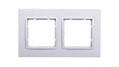 Klawisze i ramki - Hager polo Berker B.7 Ramka podwójna aluminium mat 10126424 10126424 - miniaturka - grafika 1