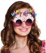 Gadżety dla niej i dla niego - GoDan Okulary, Happy Birthday, różowe - miniaturka - grafika 1