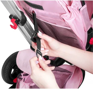 HyperMotion Rowerek trójkołowy Tobi Velar + folia przeciwdeszczowa - różowy TOBI VELAR PINK - Rowerki trójkołowe - miniaturka - grafika 27