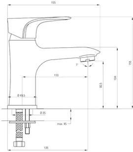 Deante Gardenia BEG 021M - Baterie umywalkowe - miniaturka - grafika 3