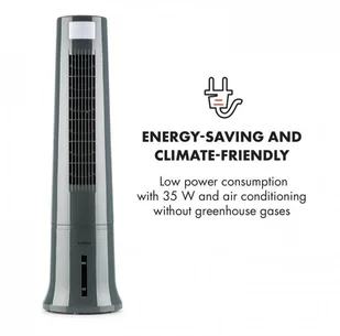 Wentylator Klarstein Highrise wentylator nawilżacz i oczyszczacz powietrza szary XJ6-Highrise-B - Wentylatory - miniaturka - grafika 2