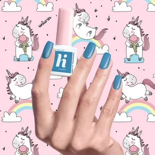 Hi Hybrid lakier hybrydowy Unicorn 318 Grey Blue Hi Hybrid - Pozostałe kosmetyki - miniaturka - grafika 2