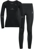 Pozostała odzież narciarska - Odlo Fundamentals Performance Warm Set Long Women, czarny/szary XS 2021 Zestawy bielizny termicznej i narciarskiej 196081-60056-XS - miniaturka - grafika 1