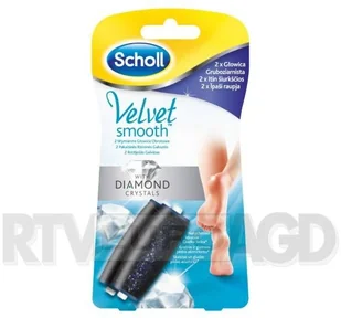 Scholl Wymienne gruboziarniste głowice obrotowe do elektrycznego pilnika - Velvet Smooth Wet&Dry Diamond Crystal - Pielęgnacja stóp - miniaturka - grafika 3