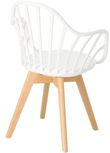 Intesi Krzesło Sirena z podłokietnikami białe - Krzesła - miniaturka - grafika 5