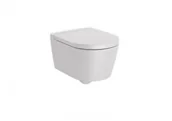 Miski WC - Roca A346528630 INSPIRA ROUND Miska podwieszana Rimless CPT 480x370 PERŁA - miniaturka - grafika 1