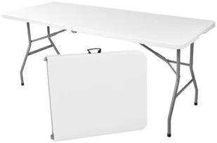 Stół Cateringowy 180 CM Biały Ogród Składany 180CM - Stoły ogrodowe - miniaturka - grafika 2
