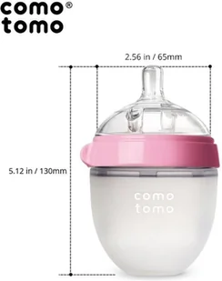 COMOTOMO COMOTOMO - antykolkowa butelka silikonowa MOM'S BREAST 150 ml Pink NEWBORN 45792-uniw - Butelki dla niemowląt COMOTOMO COMOTOMO - antykolkowa butelka silikonowa MOM'S BREAST 150 ml Pink NEWBORN 45792-uniw - Butelki dla niemowląt - miniaturka - grafika 5