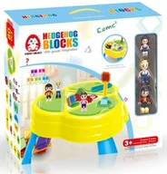 Klocki - Pozostali Hedgehog Blocks Klocki Konstrukcyjne Szczotkowe + Stolik Do Układania 80 el. 7121298 - miniaturka - grafika 1