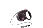Smycze dla psów - Flexi Smycz automatyczna Black Design XS linka 3 m kol. różowy - miniaturka - grafika 1