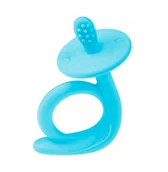 Grzechotki dla dzieci - Akuku A0114 Gryzak silikonowy Ślimak niebieski - miniaturka - grafika 1