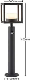 Lucande Lucande Timio słupek ogrodowy, 60 cm, z czujnikiem - Lampy ogrodowe - miniaturka - grafika 2
