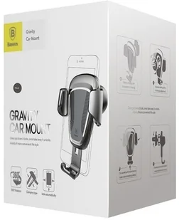 Baseus Uchwyt grawitacyjny do kratki wentylacyjnej SUYL-01 Czarny - Uchwyty samochodowe do telefonów - miniaturka - grafika 16